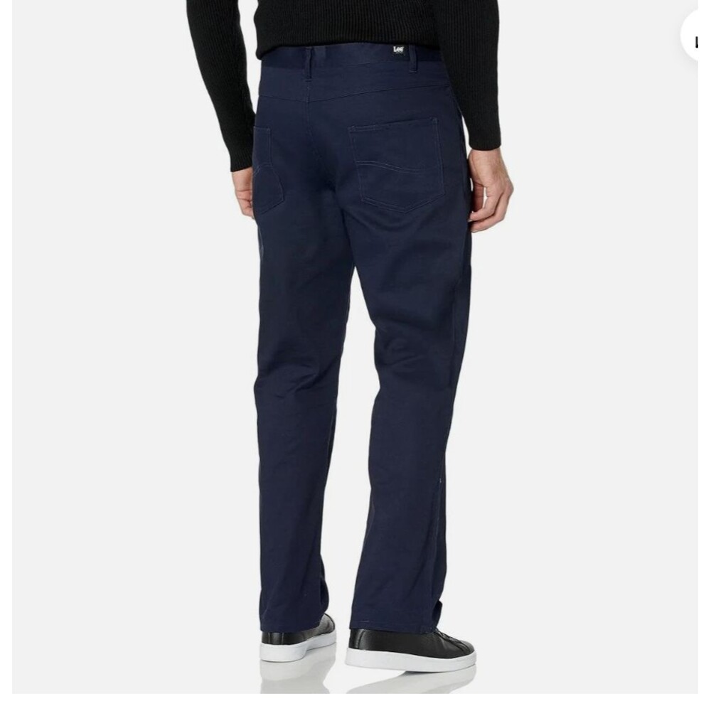 Lee Uniforms Men's Skinny Leg 5 Pocket Jeans Pants 42x30 Stretch Navy Blue NWT - Picture 2 of 7